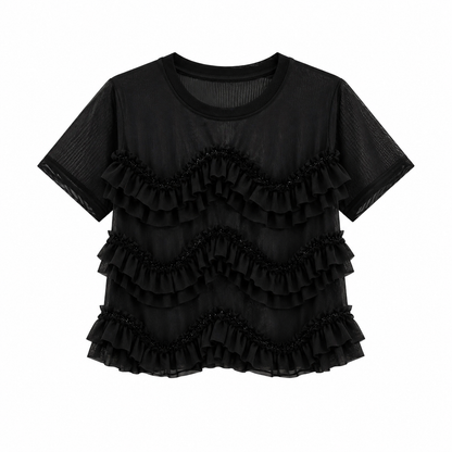 Stretch Mesh Blonde T-skjorte til Dame – Original Sommertopp
