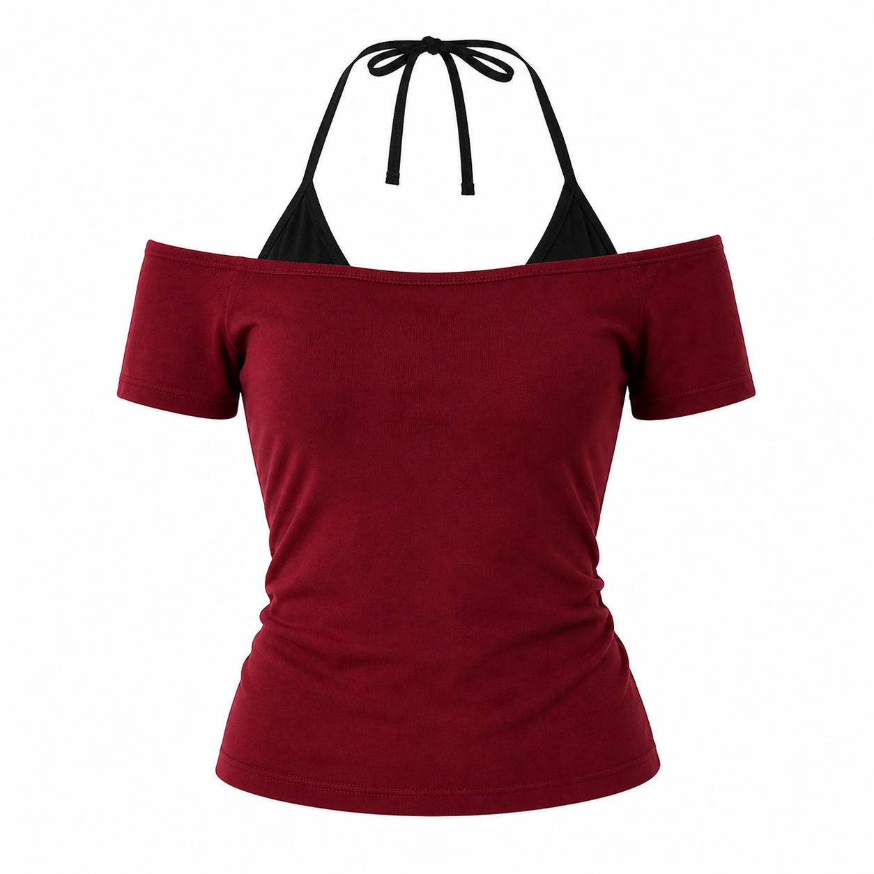 Fake Two-Piece T-skjorte til Dame – Slim Fit &amp; Trendy Sommerstil