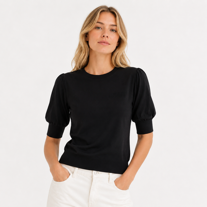 Strikket Silke T-skjorte til Dame – Lett Half Sleeve Sommertopp