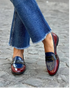 Klaerigo | Trefargede loafers – Bordeaux