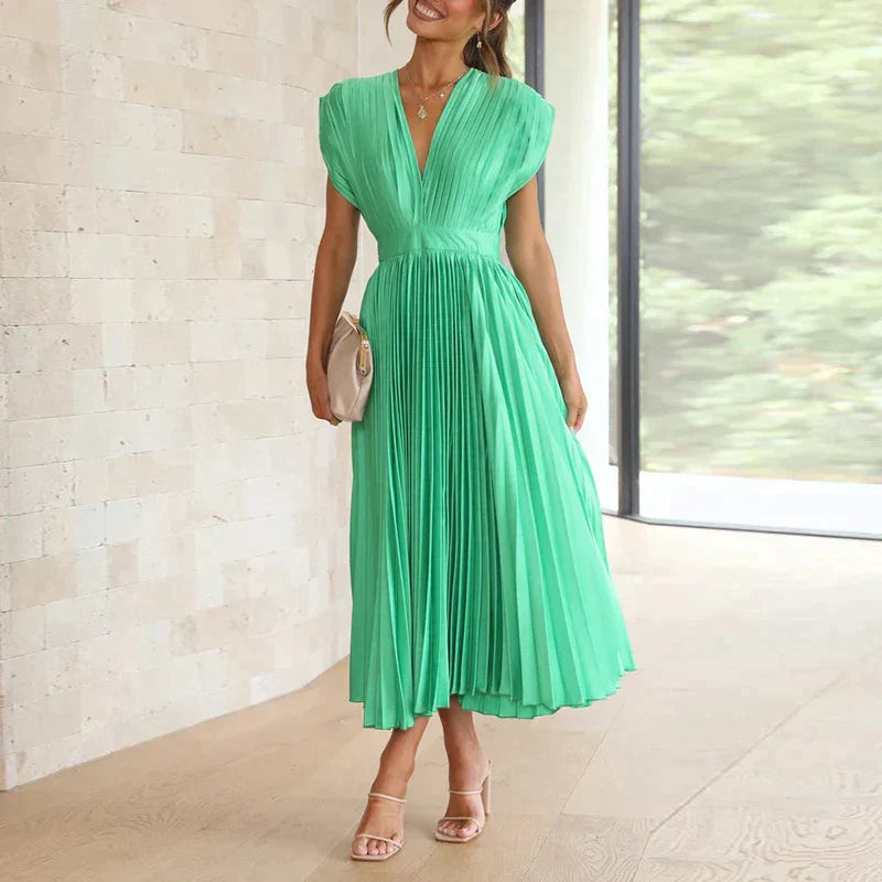 Elegant plissert maxi