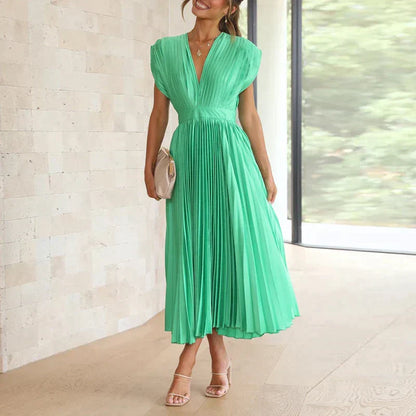 Elegant plissert maxi