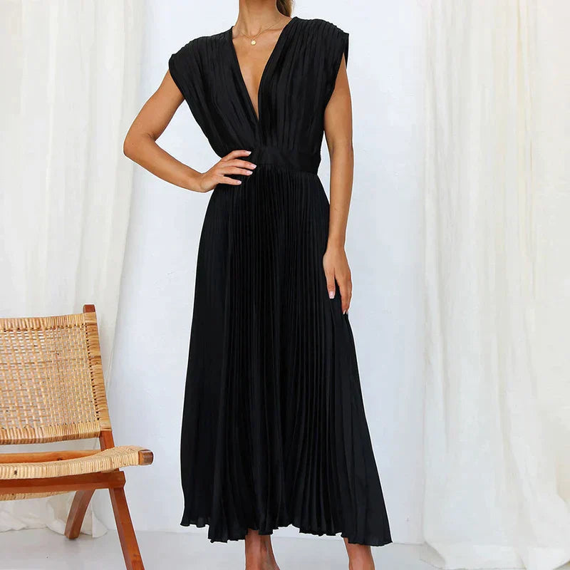Elegant plissert maxi