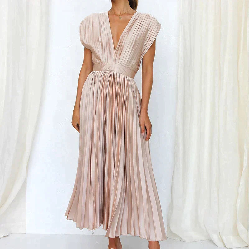 Elegant plissert maxi