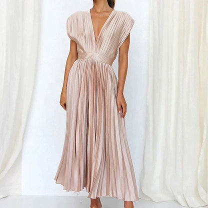 Elegant plissert maxi