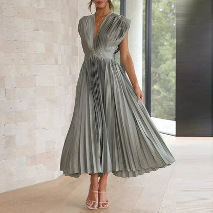Elegant plissert maxi