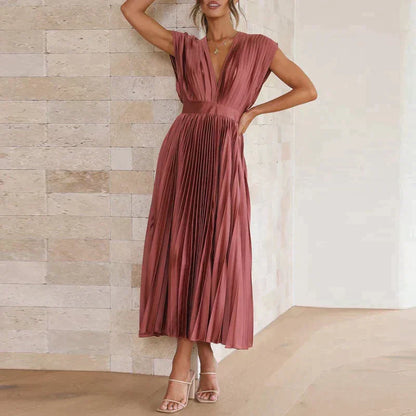 Elegant plissert maxi