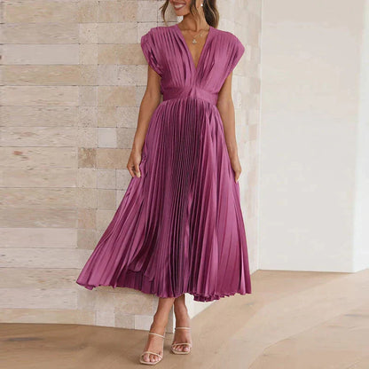 Elegant plissert maxi