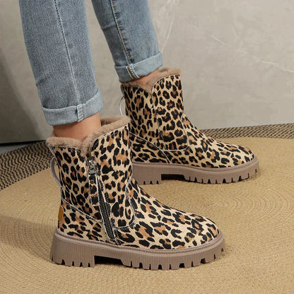 Carina | Varme leopardstøvler