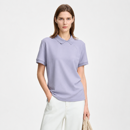 Polo T-skjorte til Dame – Asymmetrisk Sommerstil med Krage