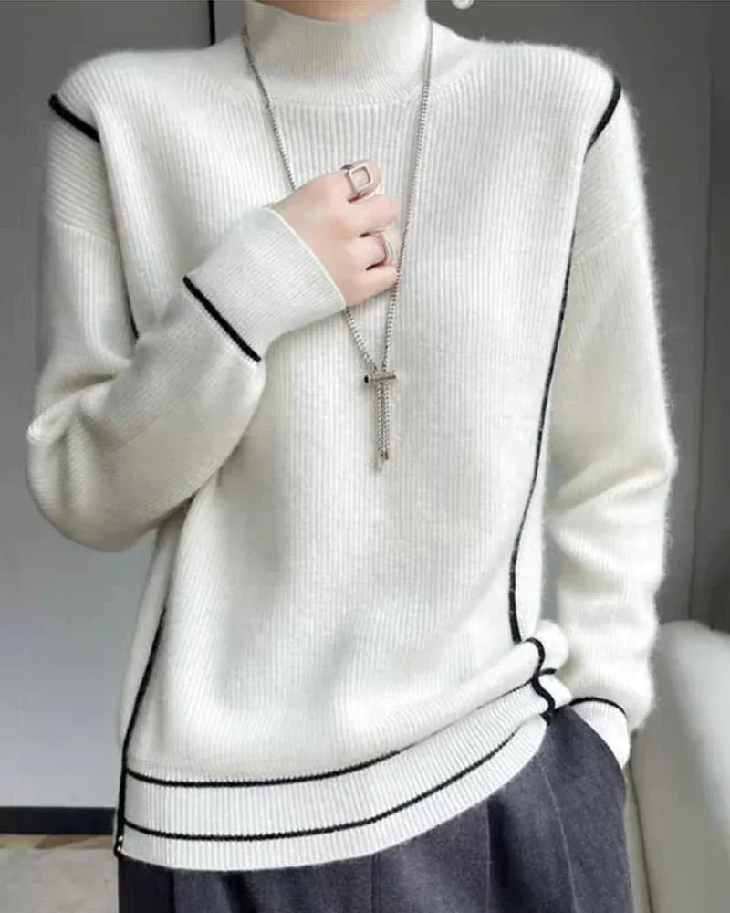 Elegant, enkel genser med turtleneck
