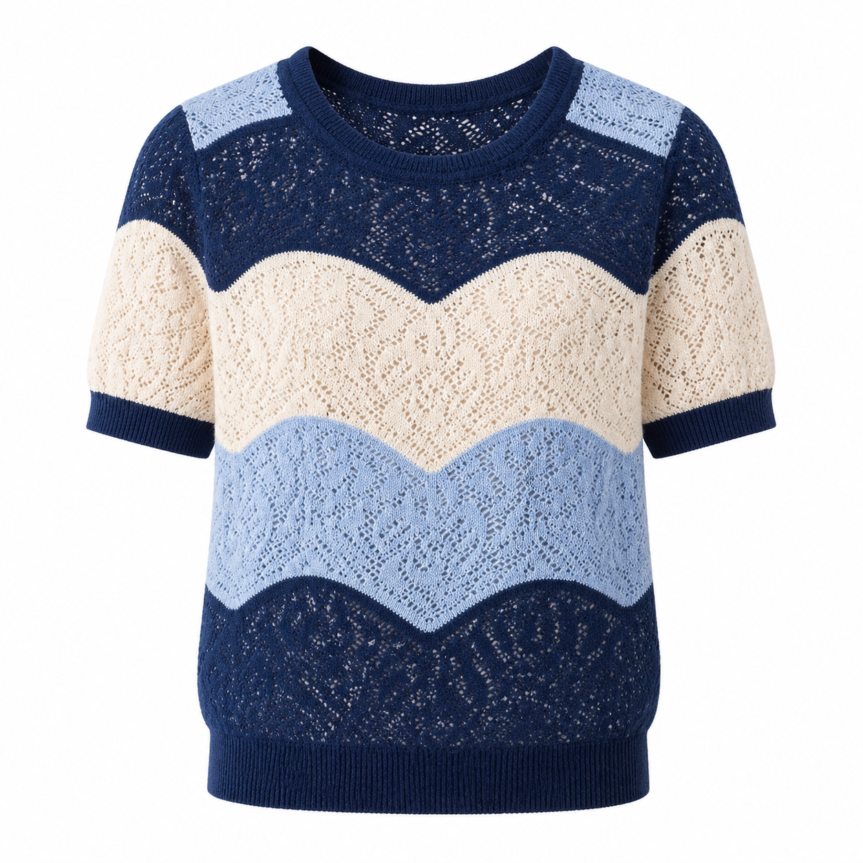 Lett Strikket Topp til Dame – Hollow Design &amp; Sval Sommerstil