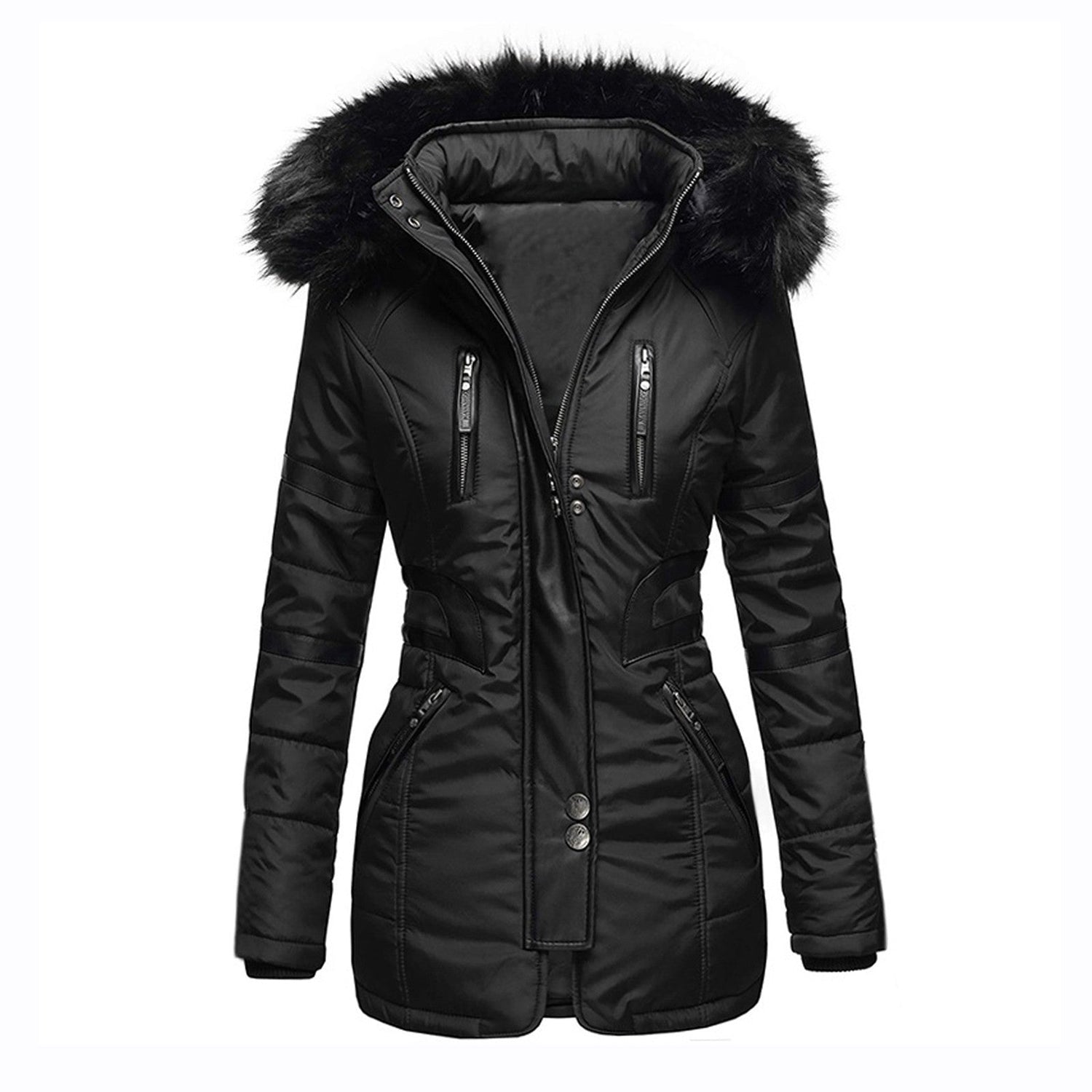 Elegant jakke med hette