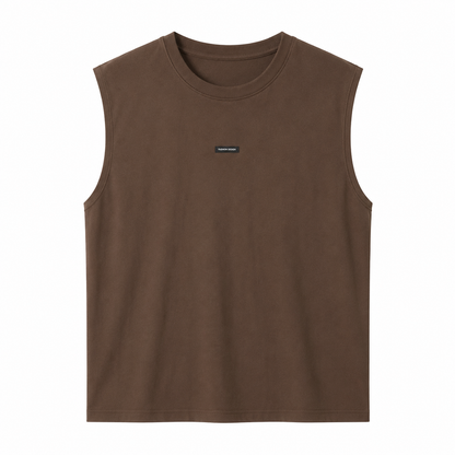 Ermeløs Topp til Herre – Lett og Pustende Singlet med Minimalistisk Design