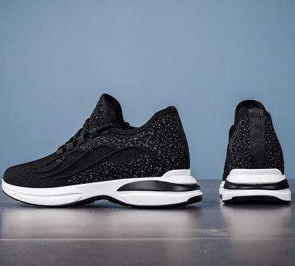 Sommer Sko for Menn med Skjult Hælløft – Pustende Mesh Sneakers med 7 cm Høydeøkning