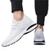 Sommer Sko for Menn med Skjult Hælløft – Pustende Mesh Sneakers med 7 cm Høydeøkning – Hvit Grå