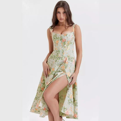 Dahlia Floral Party Midi Kjole
