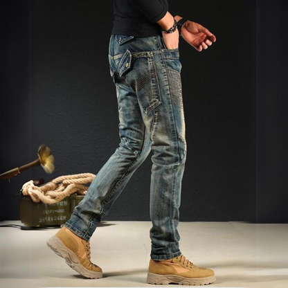 Klassisk lappet denimjeans