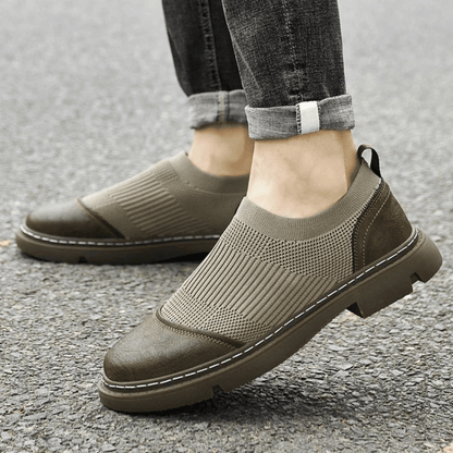 Komfortable slip-on-loafers med netting