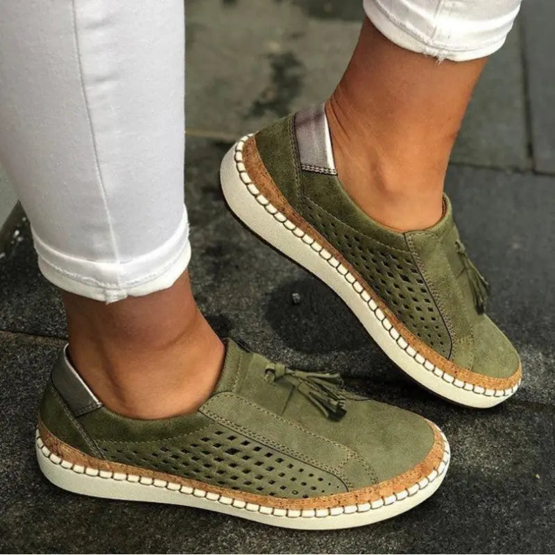 Elizabeth | Orthoflex slip-on-sko – Grønn
