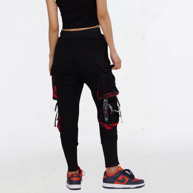 Joggebukse i streetwear-stil med stropper