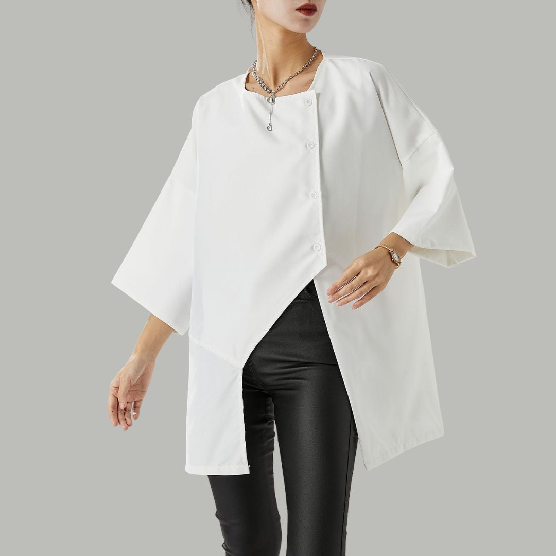 Stilig asymmetrisk bluse