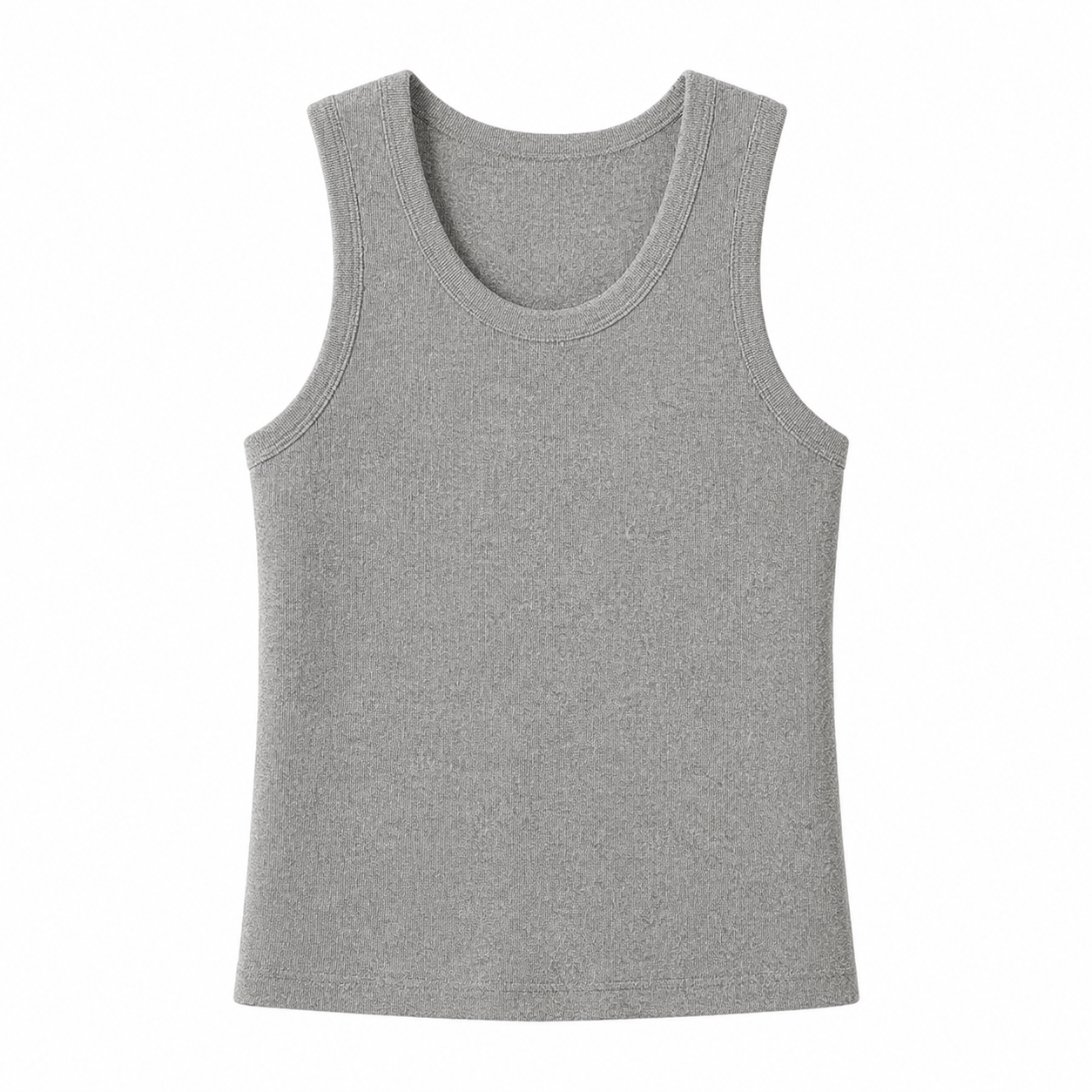 Hvit Strikket Singlet til Dame – Slim Fit &amp; Høy Stretch