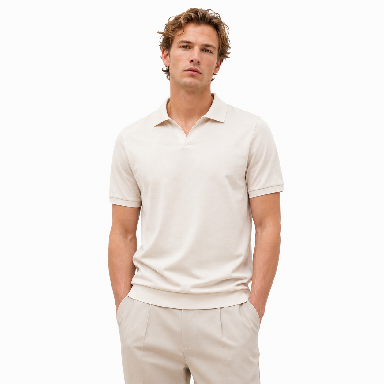 Silkemyk Polo til Herre – Pustende Old Money Sommerstil