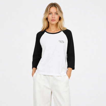 T-skjorte med Raglanermer til Dame – Color Block &amp; Avslappet Sommerstil