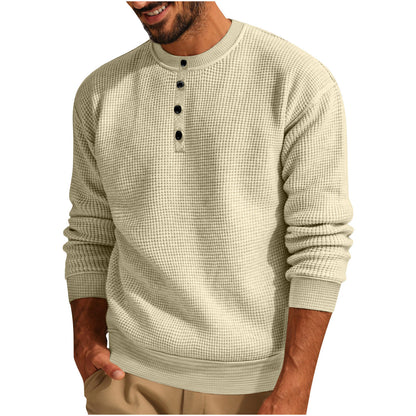 Henley med knapper herre