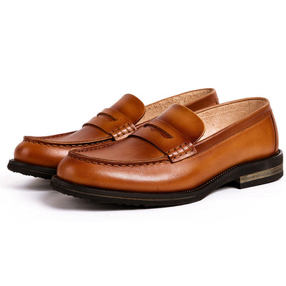Designer loafers i kuskinn