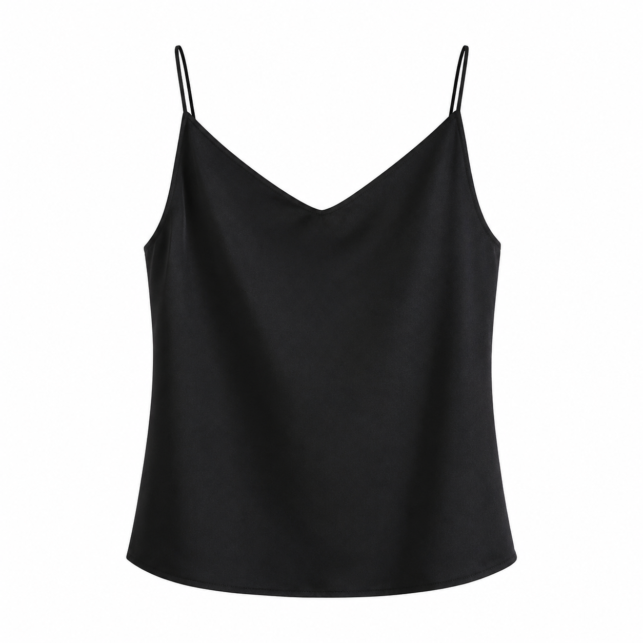 Sateng Camisole til Dame – Lang Topp med Smale Stropper