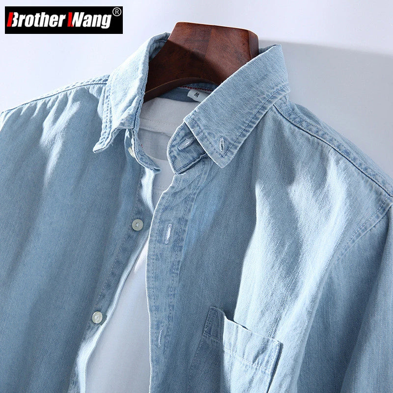 Uformell overskjorte i denim