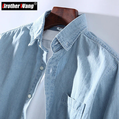 Uformell overskjorte i denim