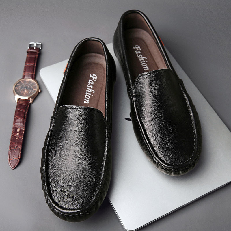 Designer loafers i skinn i britisk stil Loafers