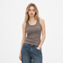 Sort Singlet til Dame – Slim Fit i Myk Bomull – Kaffe
