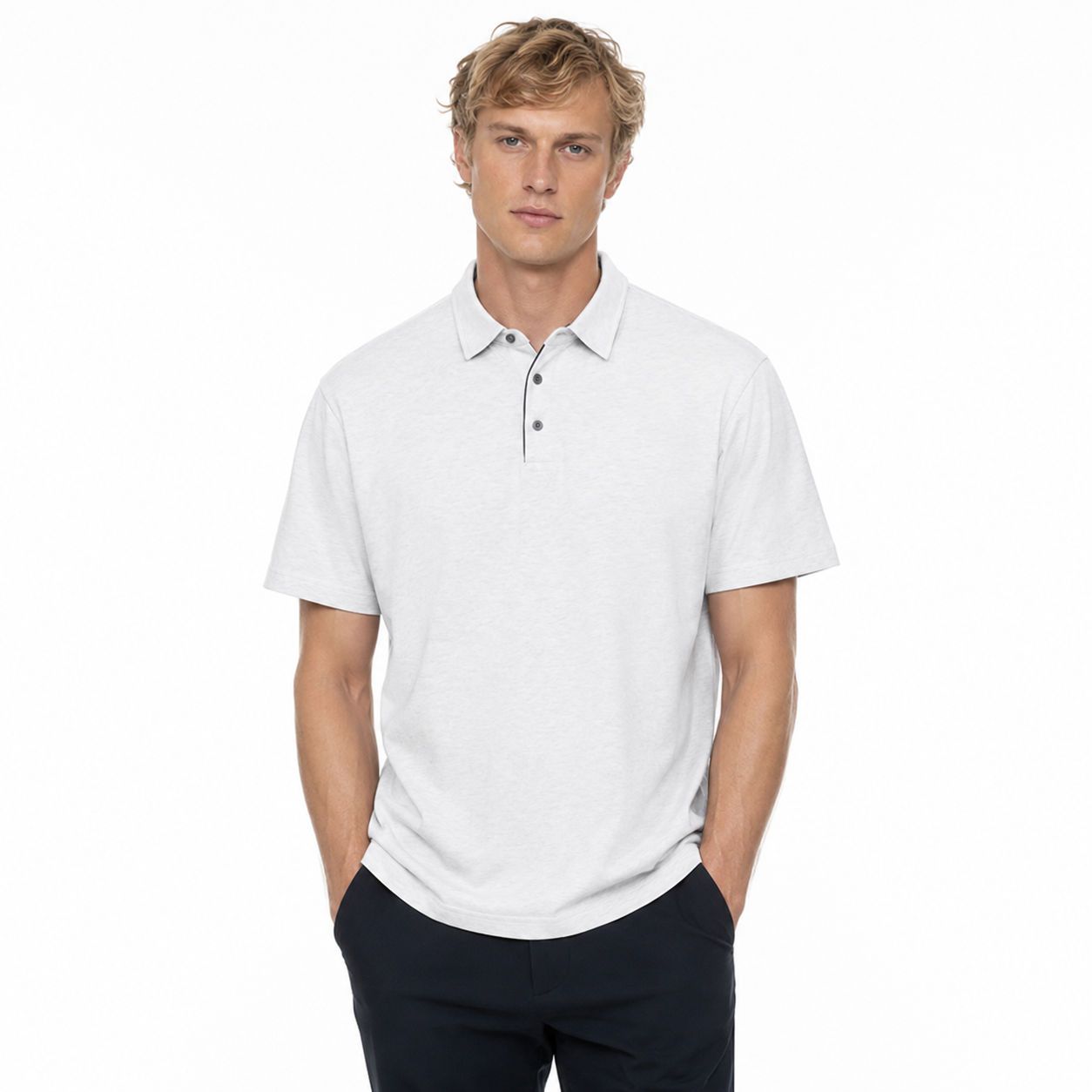 Americana Retro Polo til Herre – Vintage Workwear T-skjorte i 100 % Bomull