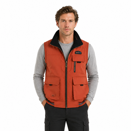 Outdoor Vest til Herre – Lett, Pustende &amp; Stand Collar Design