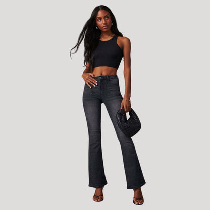 Elegante bootcut-jeans med lav passform