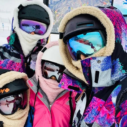 Skimaske med hette i sherpa
