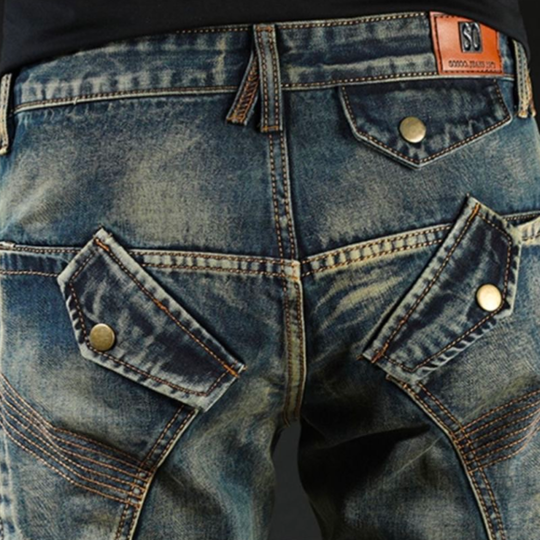 Klassisk lappet denimjeans