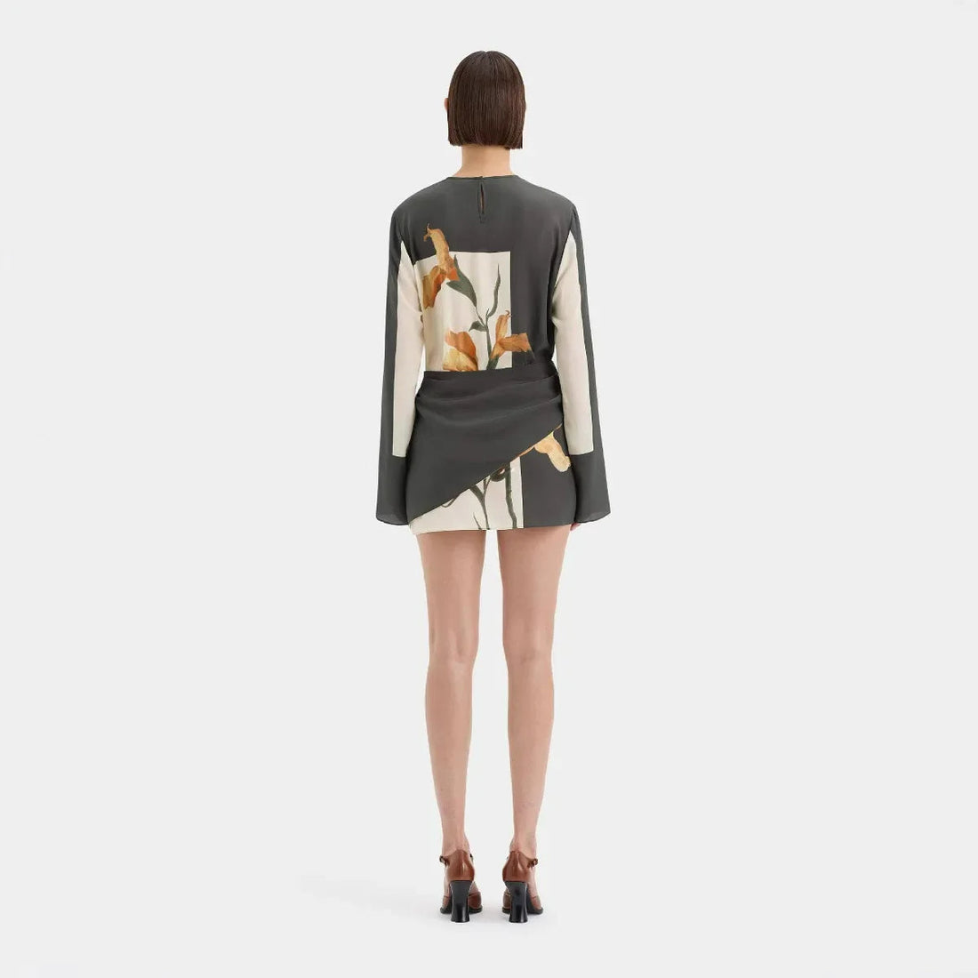 Constance Floral Twist Cocktail Mini Kjole
