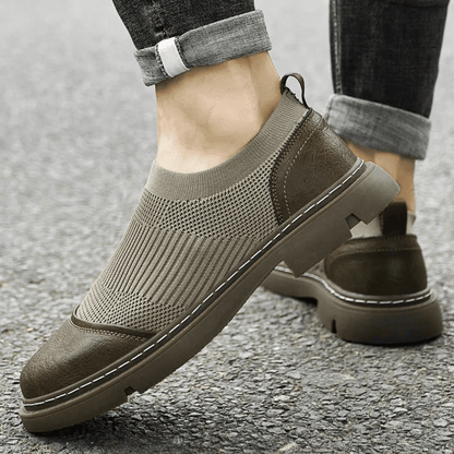 Komfortable slip-on-loafers med netting