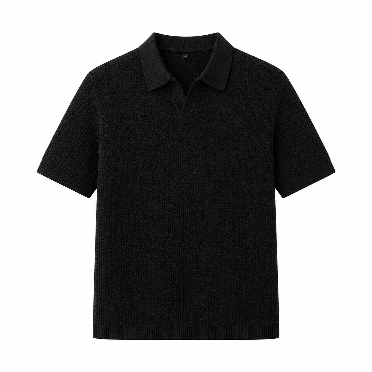 Strikket Polo T-skjorte til Herre – Hollow Design &amp; Slim Fit