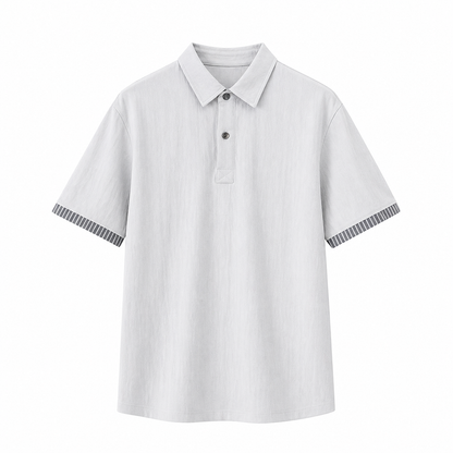 Stripet Polo T-skjorte til Herre – Slim Fit &amp; Sommerstil