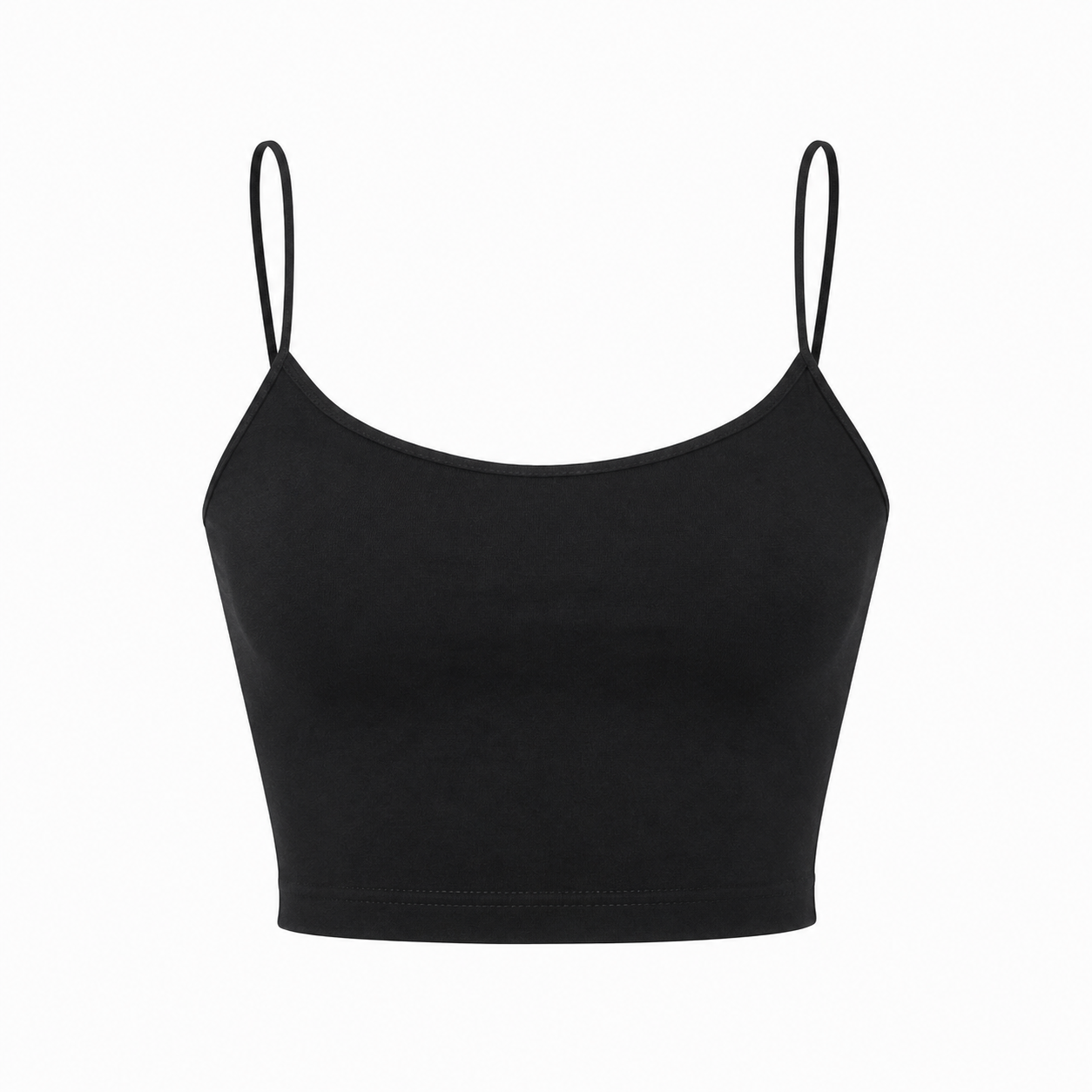 Svart Halter Crop Top til Dame – Ryggløs Sommertopp med Minimalistisk Design