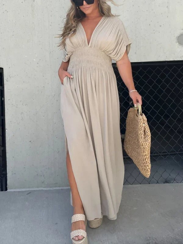 V-hals Maxi-kjole