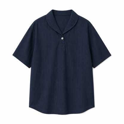 Kortermet Polo til Herre | Elegant Ensfarget T-Skjorte med Krage