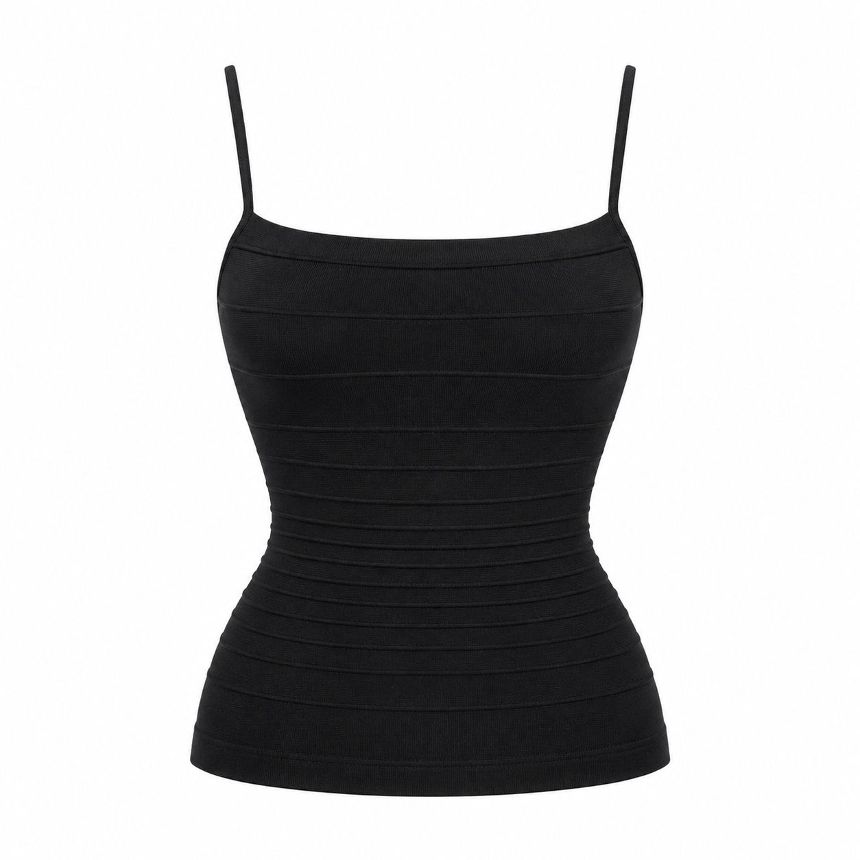 Korsettinspirert Crop Top til Dame – Spagettistropper og Firkantet Utringning