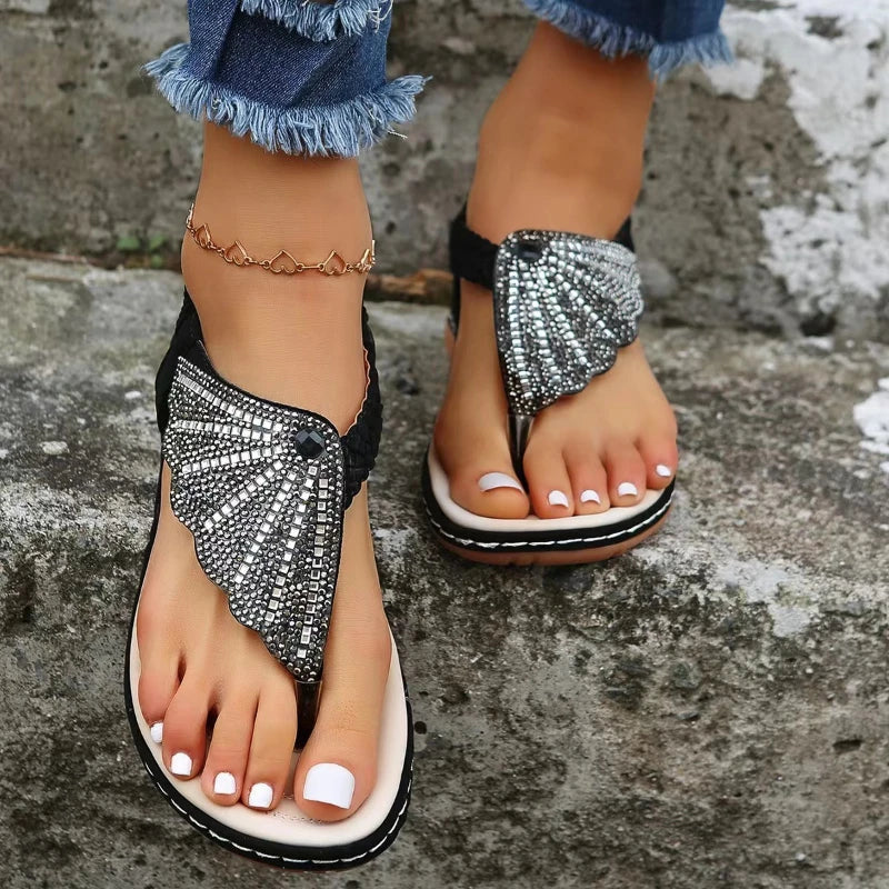 Roman Crystal Sandals